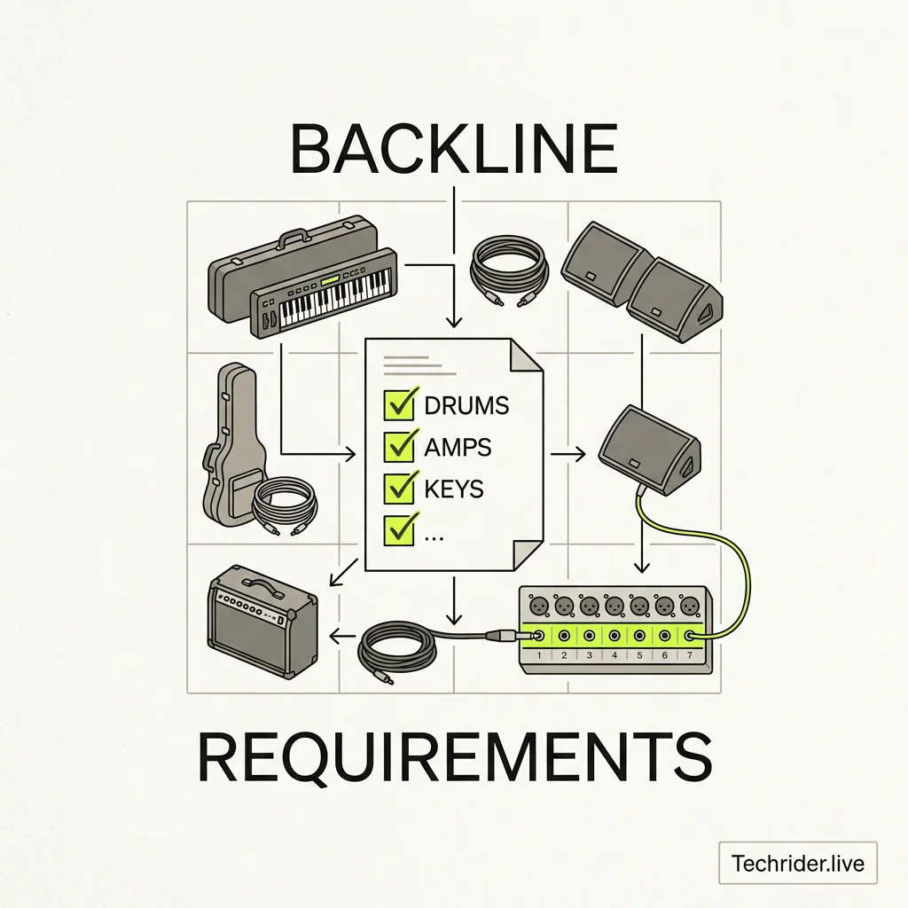 Backline requirements mapped to the technical packet